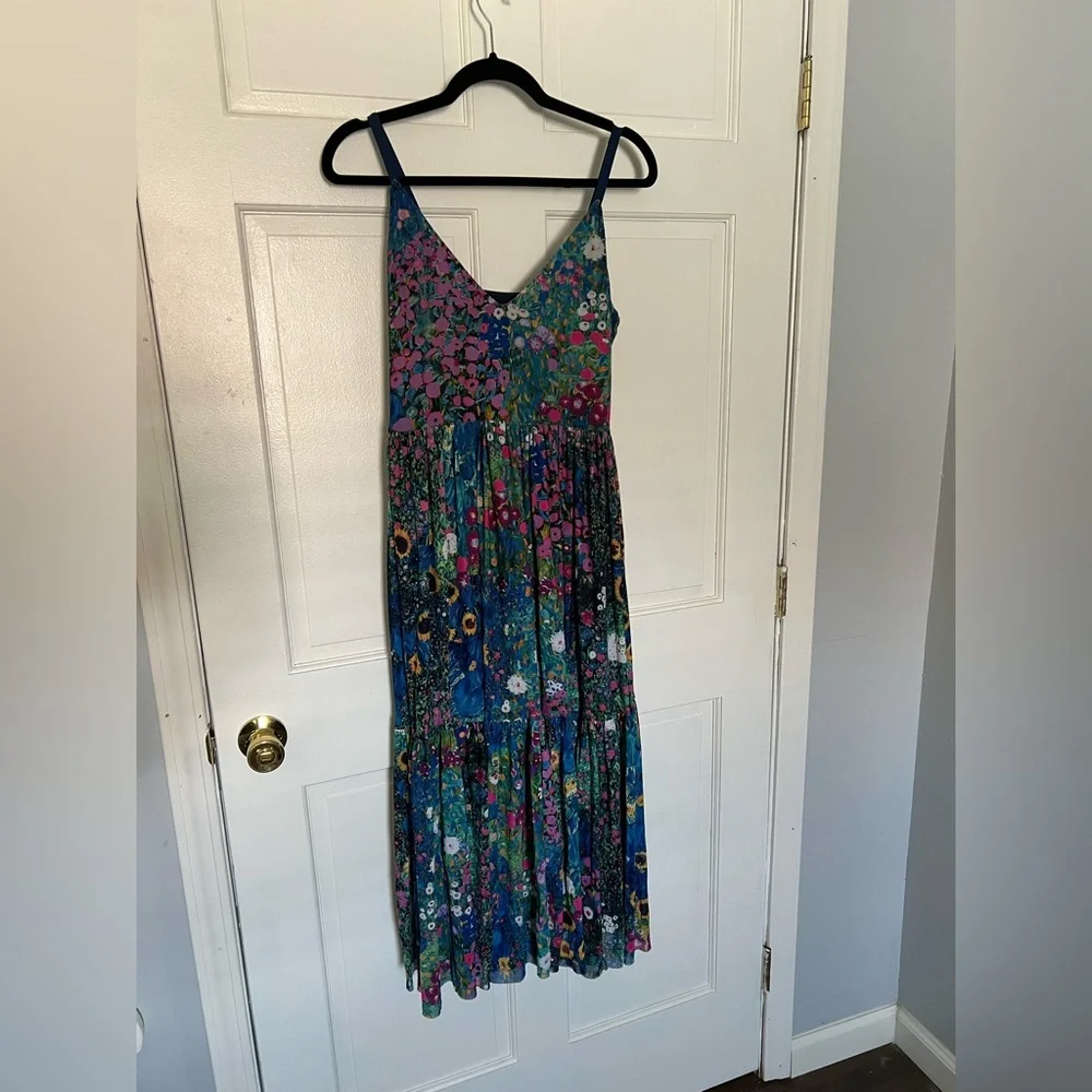 Blackmilk Klimt Collage Pink Sheer Midaxi Dress - Picture 2 of 5